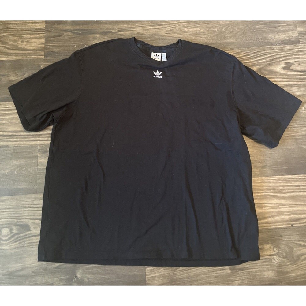 ADIDAS Originals Trefoil Men’s Crewneck T Shirt Tee Short Sleeves Black Size XL